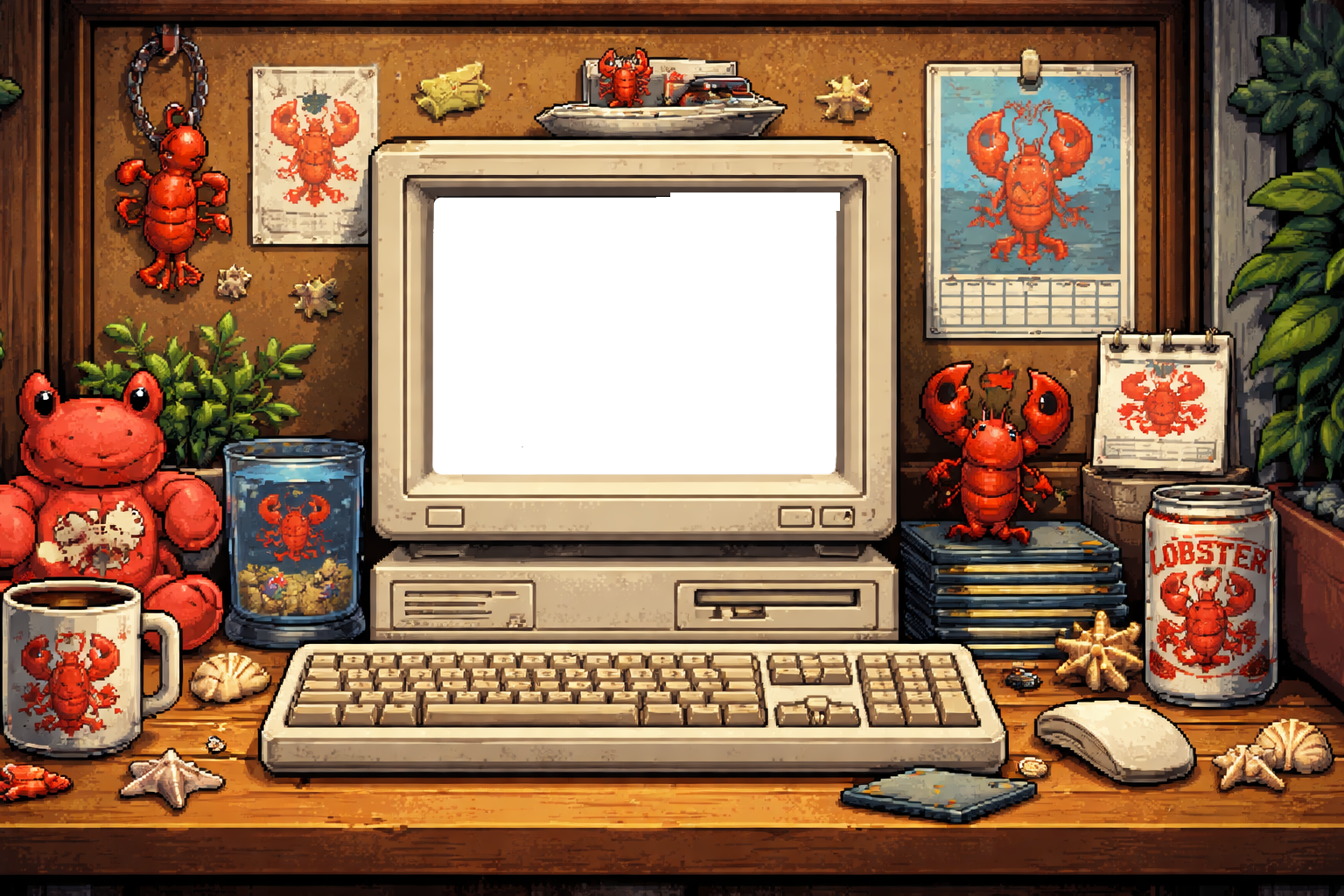 Retro lobster workstation